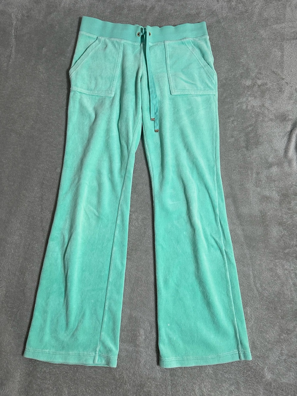Juicy Couture Choose Juicy T Velour FlareTrack Pants Y2K~ Flaws Read below